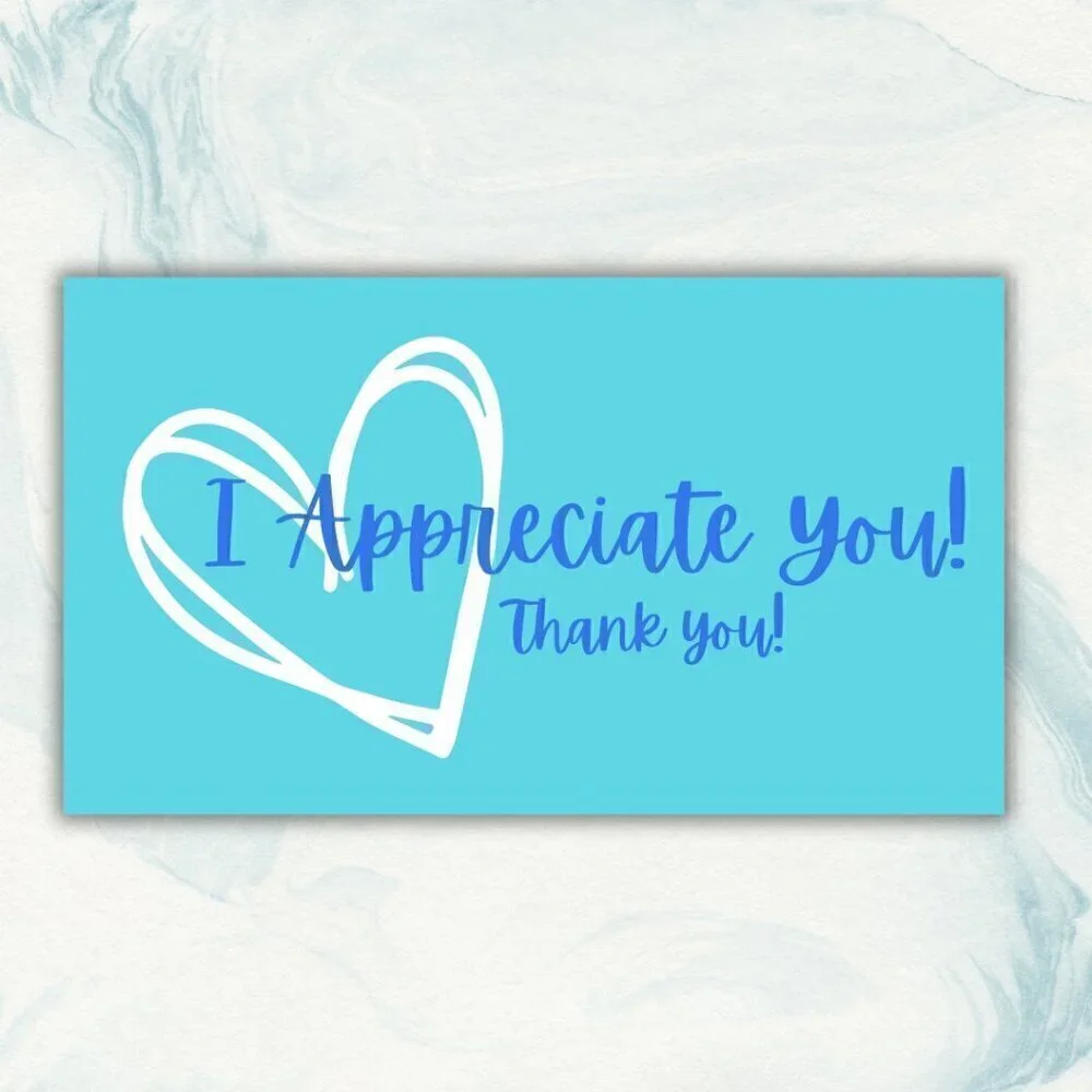 Thank You Cards: 50 Count / 5 Designs